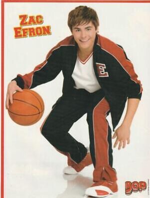 Zac Efron Emma Roberts teen magazine pinup clipping basketball pix teen idols