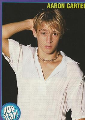 Aaron Carter magazine pinup clipping Popstar white shirt