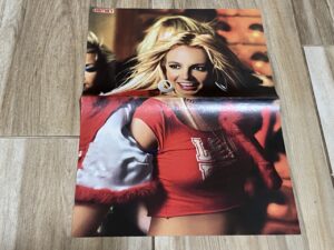 Britney Spears Destiny's Child teen magazine poster red crop shirt Bravo