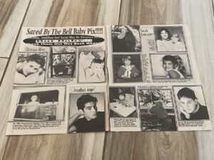 Saved by the Bell New Class teen magazine clippings baby pix