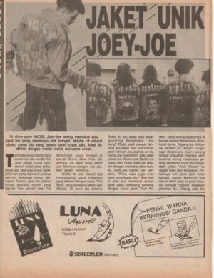 Joey Mcintyre teen magazine clipping Jacket Unik Joey Joe New Kids