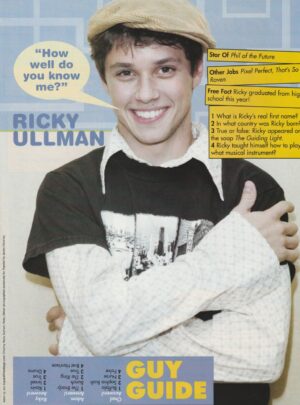 Ricky Ullman teen magazine pinup guy guide Pop Star