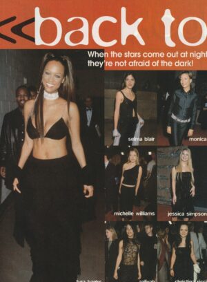 Aaliyah Tyra Banks Christina Ricci Jessica Simpson Selma Blair Monica teen magazine clipping