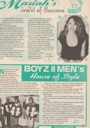 Mariah Carey Boyz 2 Men Moffatts 3T teen magazine clipping jewel of success