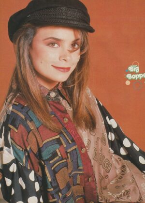 Paula Abdul teen magazine pinup Big Bopper blat hat colorful shirt