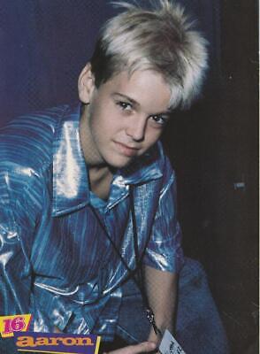 Aaron Carter Hanson teen magazine pinup clipping blue shirt pix teen idols