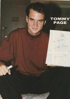 Tommy Page teen magazine pinup clipping red shirt Teen Machine pix idols