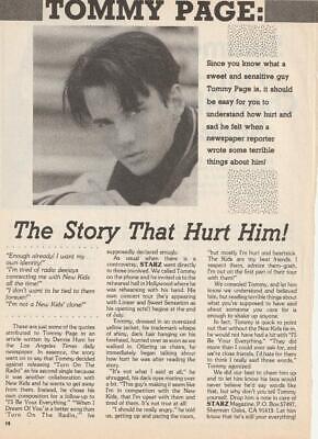 Tommy Page Chad Allen teen magazine pinup clipping story that hurt him pix