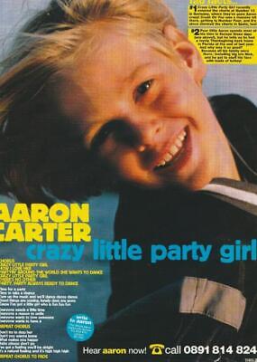 Aaron Carter teen magazine pinup clipping Japan Crazy Little Party Girl