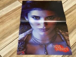 Justin Bieber Nina Dobrey teen magazine poster clipping Vampie Diaries Bravo Bop
