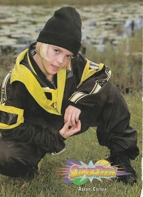 Aaron Carter teen magazine pinup clipping grass Rip young boy pix Superteen