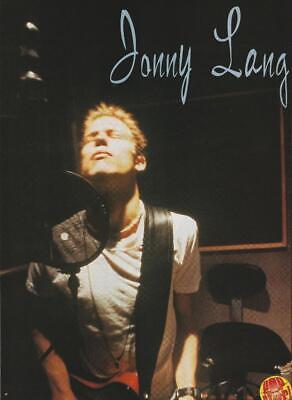 Johnny Lang teen magazine pinup clipping Pop Star white shirt recording studio