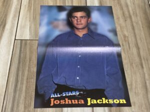 Joshua Jackson BBMAK teen magazine poster All-Stars blue shirt teen idols