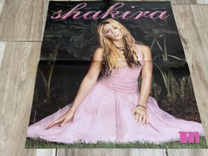 Shakira Eminem teen magazine poster pink dress M