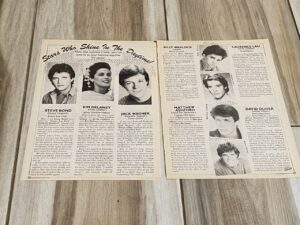 Billy Warlock Steve Bond Kim Delaney Jack Wagner Matthew Ashford David Oliver Laurence Lau teen magazine clipping