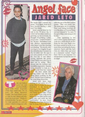 Jared Leto teen magazine clipping Angel Face Blast hard to fine teen idols