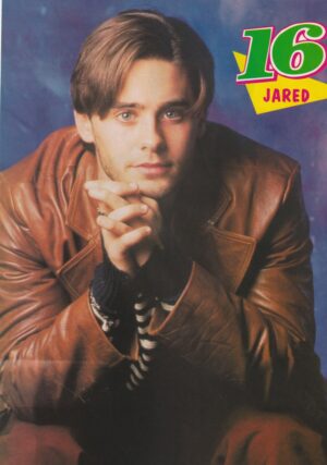 Jared Leto Scott Wolf teen magazine pinup full body leather jacket open legs hot 16 mag