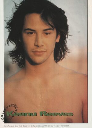 Keanu Reeves teen magazine pinup shirtless Pop Star wet teen idols