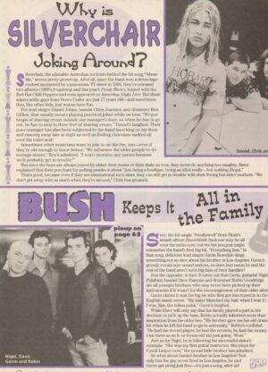 Silverchair Bush teen magazine clipping all in the family Bop