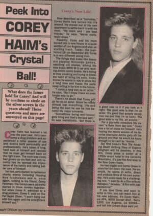 Corey Haim teen magazine clipping Crystal ball Teen Machine