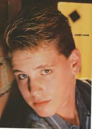Corey Haim teen magazine pinup Teen Machine brick Wall teen idols 80's
