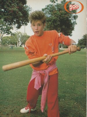 Corey Haim teen magazine pinup baseball bat teen idols Bop magazine 80's