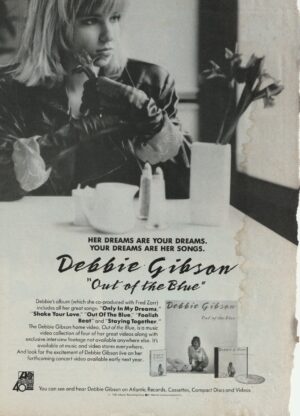 Debbie Gibson teen magazine pinup Out of the Blue add