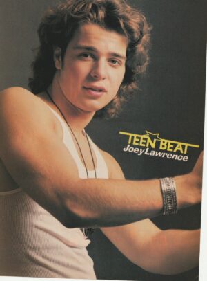 Joey Lawrence California Dreams teen magazine pinup muscles white shirt Teen Beat
