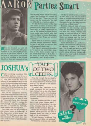Joshua Jackson Aaron Lohr Vincent Larusso teen magazine clipping Tale of Two Cities