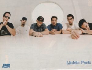 Linkin Park teen magazine pinup white table Tiger Beat