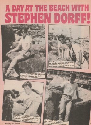 Stephen Dorff teen magazine clipping a day at the beach Teen Machine
