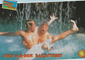 Brian Littrell Nick Carter teen magazine pinup shirtless Backstreet Boys water fall Pop Star