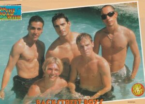 Backstreet Boys teen magazine pinup shirtless pool wet teen idols Pop Star