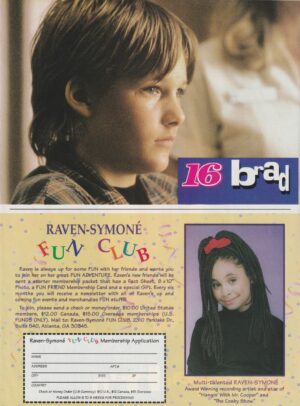 Brad Renfro Jonathan Jackson Raven Symone teen magazine pinup clipping 16 rare