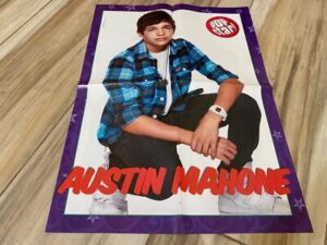 Austin Mahone Big Time Rush teen magazine poster clipping squatting Pop Star pix