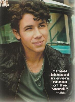 Jonas Brothers Nick Jonas teen magazine pinup clipping Tiger Beat pix smile