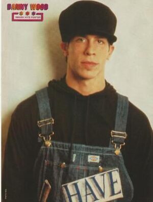 Danny Wood New Kids on the block teen magazine pinup clipping Japan overalls