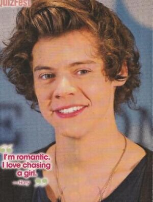 Harry Styles One Direction teen magazine pinup clipping teen idols Quizfest hot