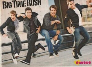 Big Time Rush teen magazine pinup clippings jumping # 2 Twist teen idols pix