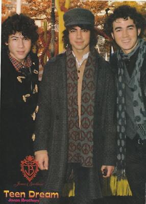 Jonas Brothers teen magazine pinup clippings Teen Dream scarfs Burning Up pix