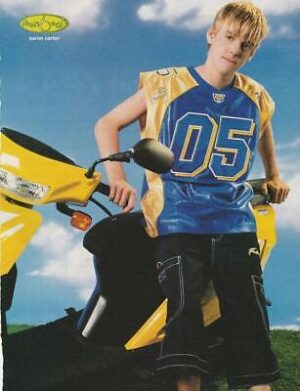 Aaron Carter teen magazine pinup clippings Teen Beat Motorcycle # 2 RIP pix