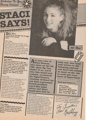 Staci Keanan teen magazine pinup clipping Bop Staci Says pix Tiger Beat