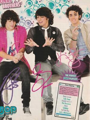 Jonas Brothers teen magazine pinup clipping table Bop photo shoot Burning Up
