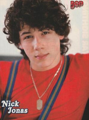 Jonas Brothers Nick Jonas teen magazine pinup clipping Bop hot pix teen idols
