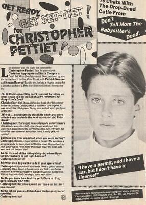 Christopher Pettiet teen magazine pinup clipping teen idols pix movie star 90s