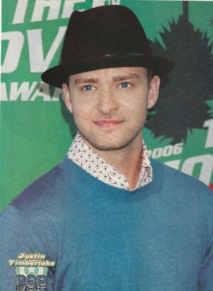 Justin Timberlake Nsync teen magazine pinup clipping Bop blue sweater Dirty Pop