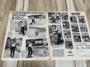 Michael Cade Kelly Packard teen magazine clipping Poolin Around Teen Machine California Dreams