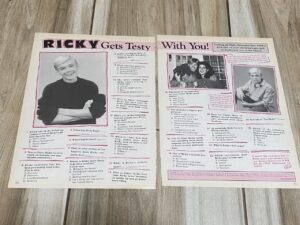 Ricky Schroder teen magazine clipping gets testy with you quiz Bop
