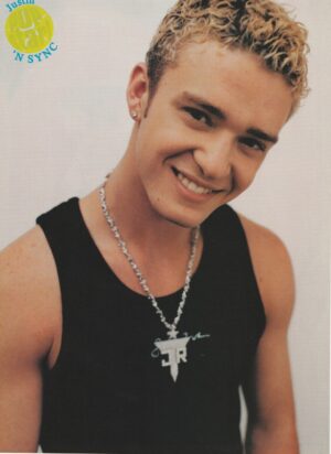 Justin Timberlake teen magazine pinup black shirt Nsync Pop Star