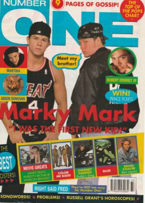 Marky Mark Wahlberg teen magazine pinup Number One Aug 17, 1991 Cover ONLY